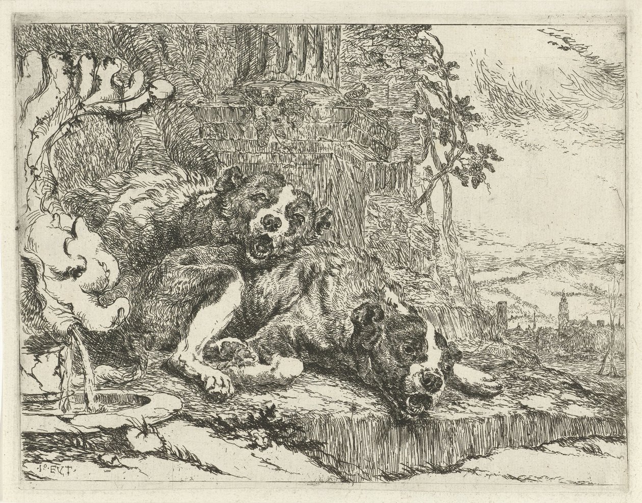 Dos perros mentirosos Perros (título de la serie) de Joannes Fijt