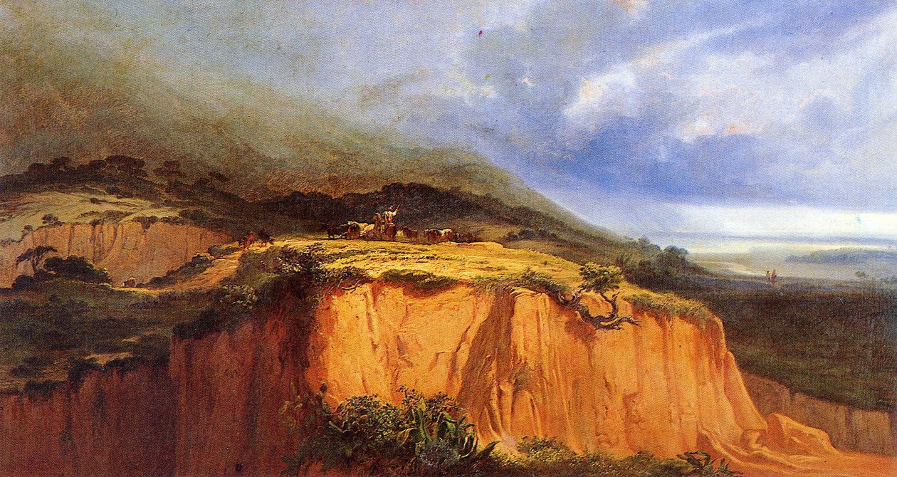 Pintura de paisaje naturalista de Joao Cristino da Silva