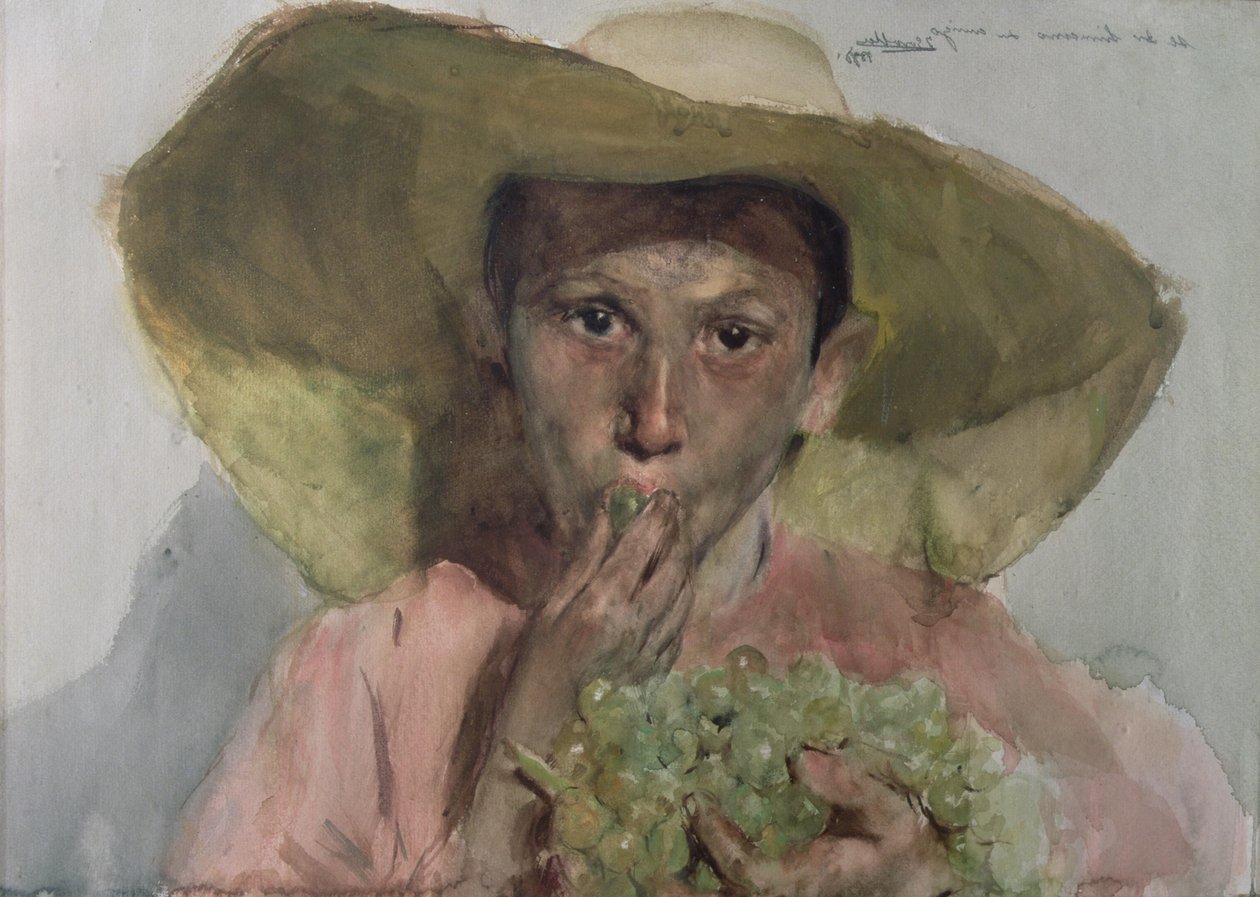 Niño comiendo uvas de Joaquin Sorolla