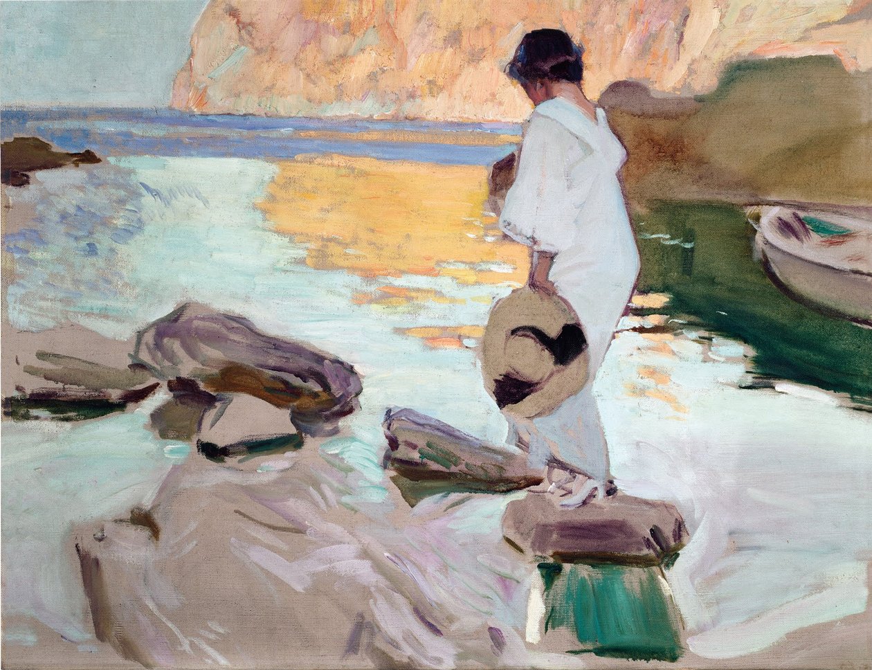 Elena en Cala de San Vicente de Joaquín Sorolla