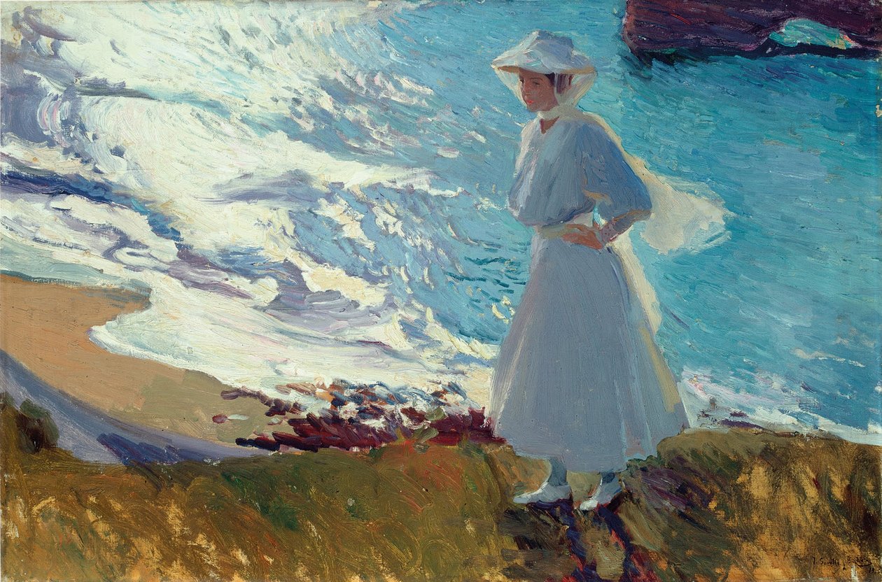 María en la playa de Biarritz o «Contre-jour» de Joaquín Sorolla