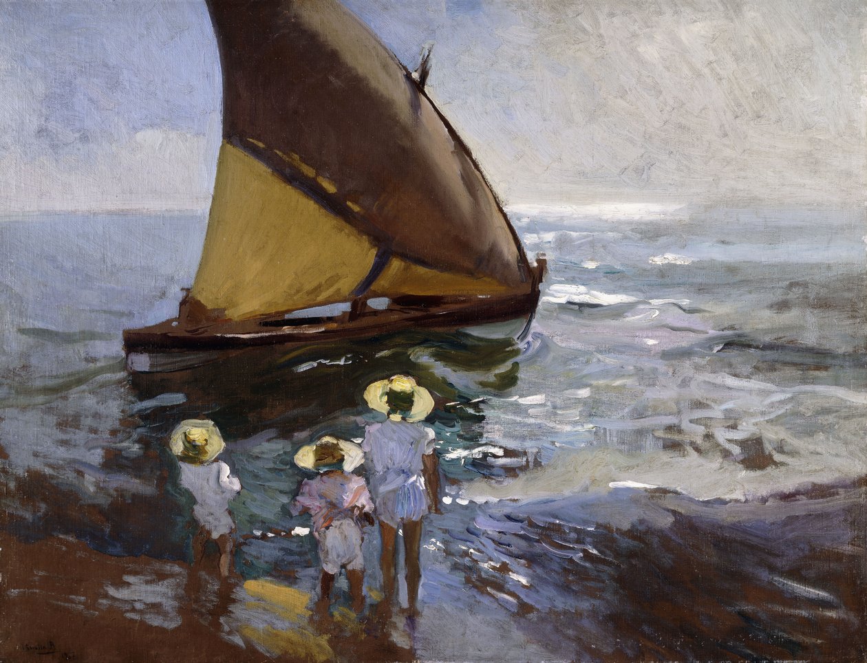 En la playa, Valencia de Joaquín Sorolla