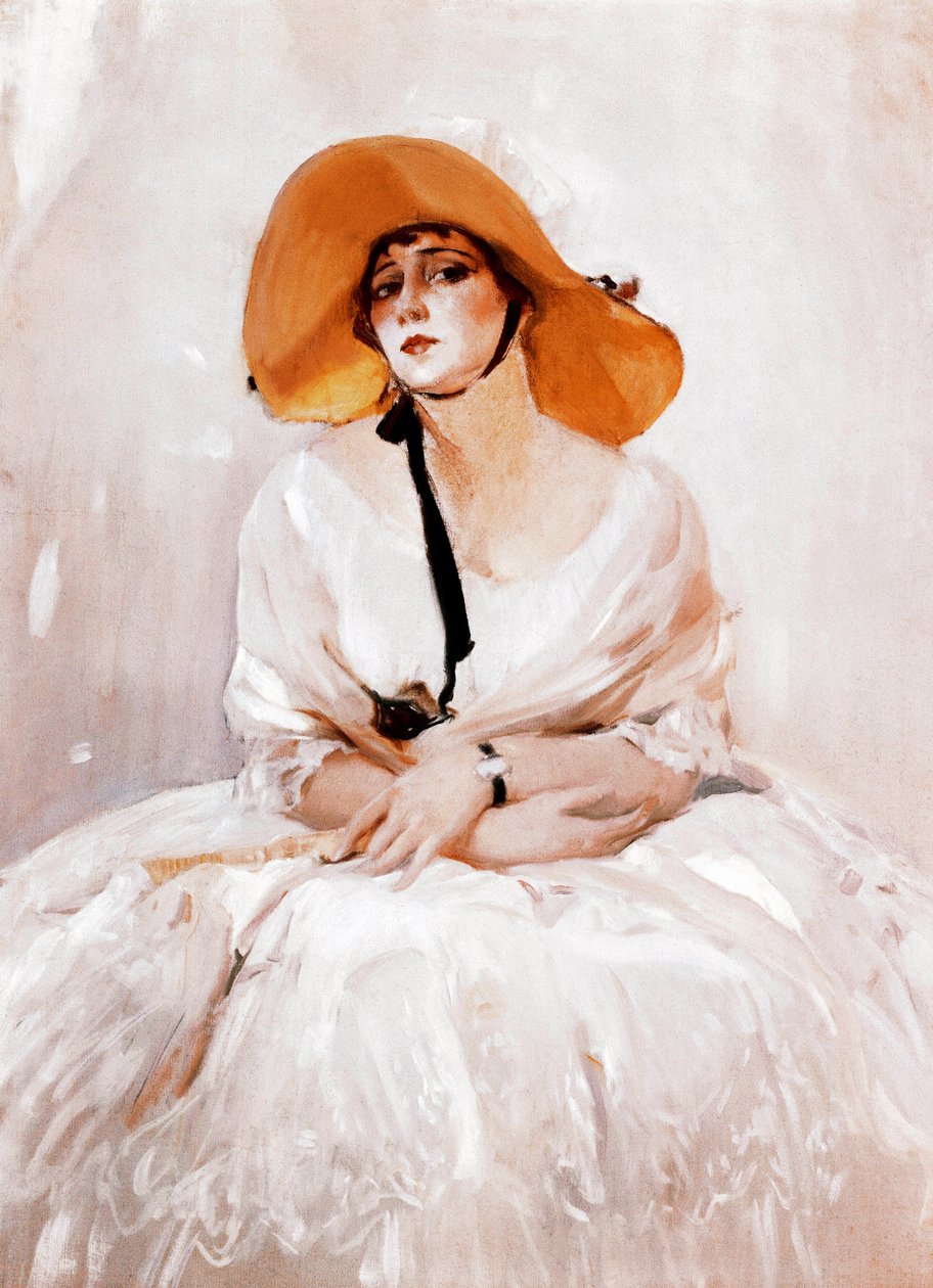Retrato de Raquel Meller (1888-1962), cantante y actriz española. (detalle) de Joaquín Sorolla