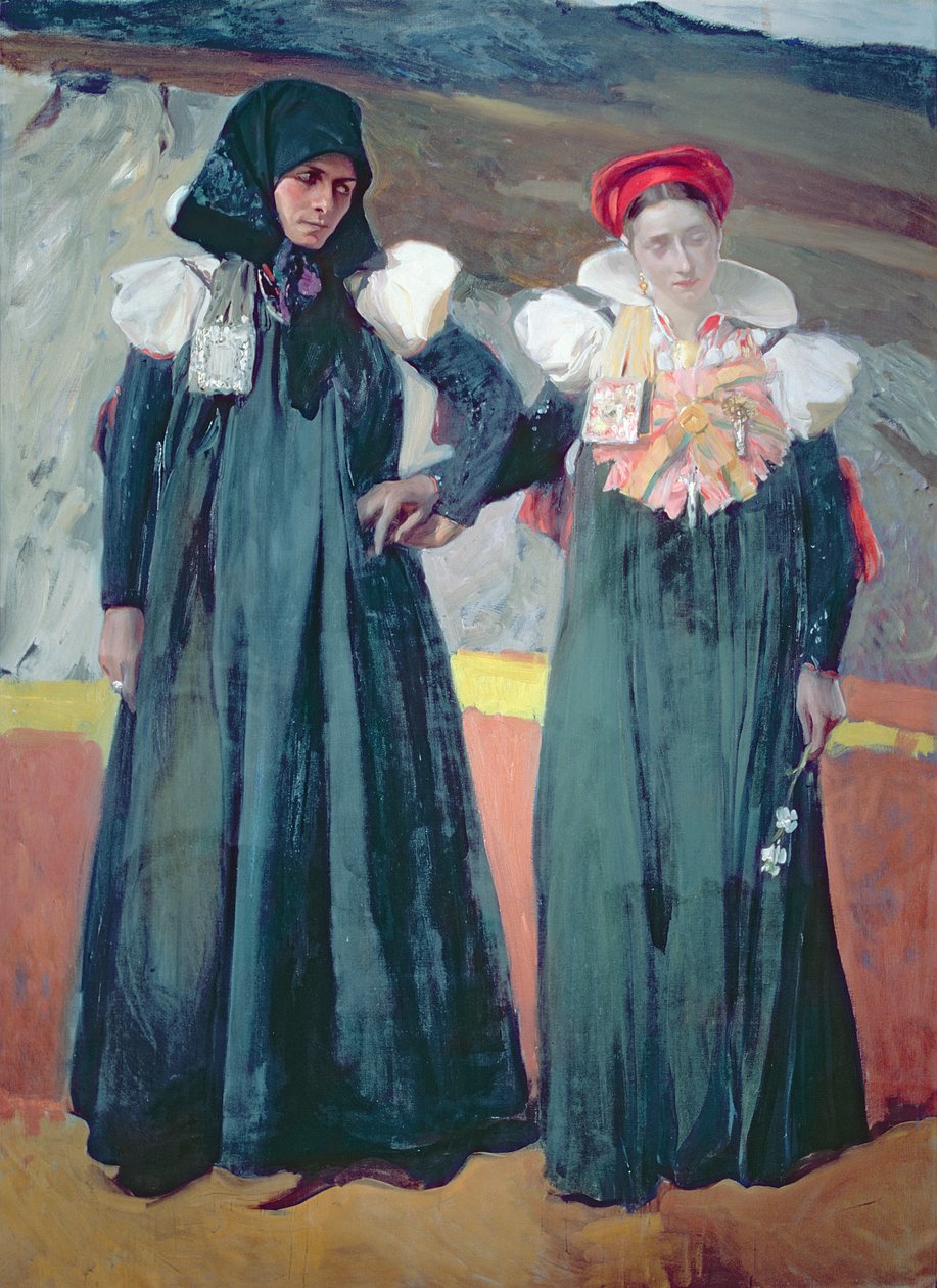 Traje tradicional del Valle de Anso de Joaquin Sorolla y Bastida