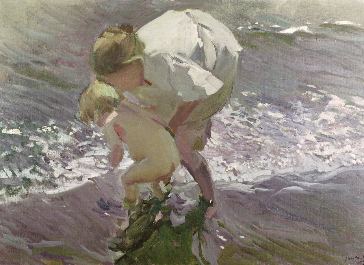Bañándose en la Playa, 1908 de Joaquín Sorolla