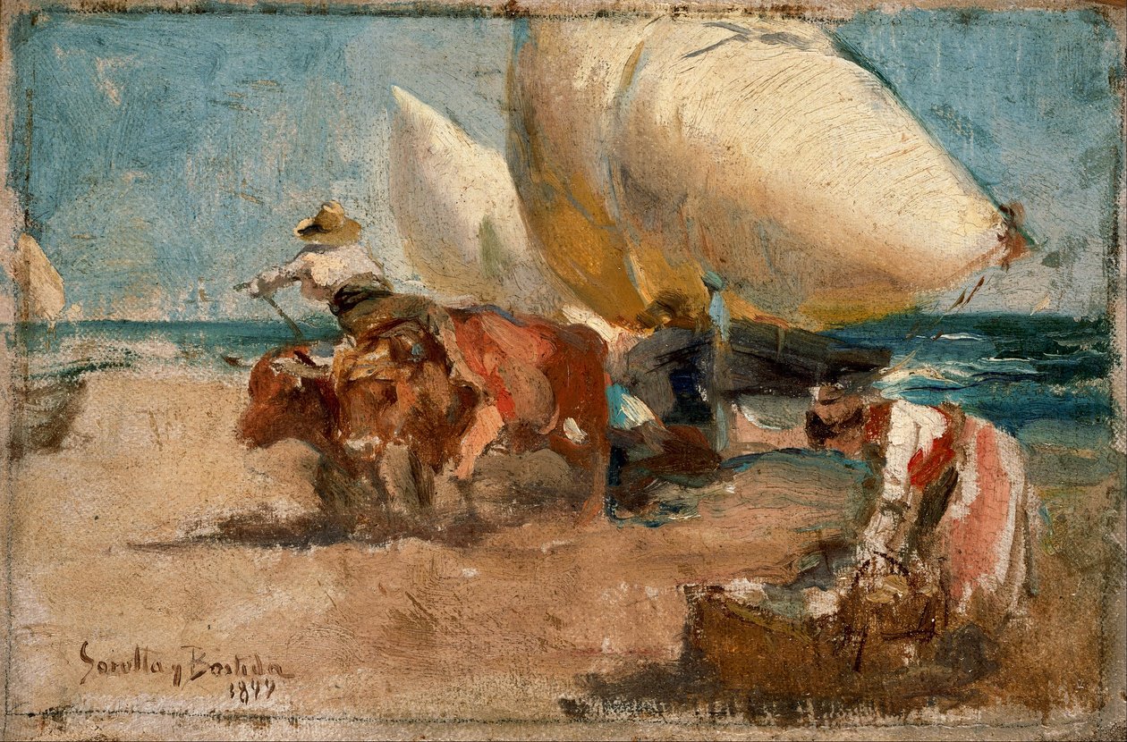 Escena de playa de Joaquín Sorolla