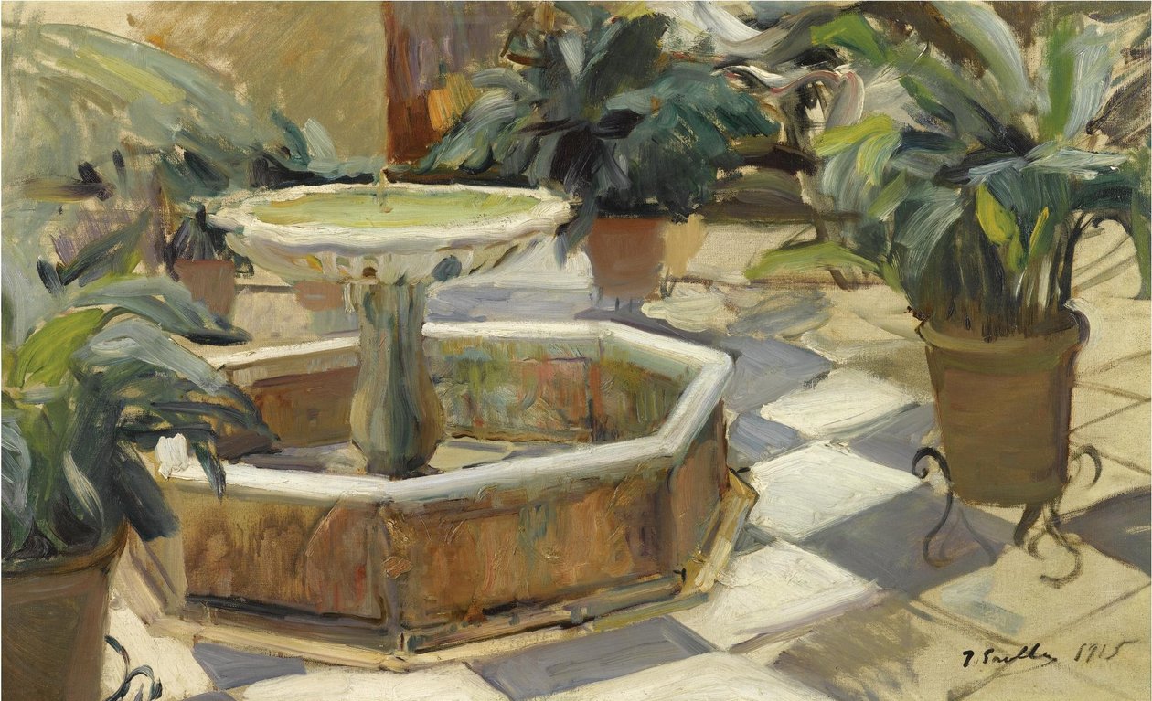 Fuente en un patio sevillano de Joaquín Sorolla