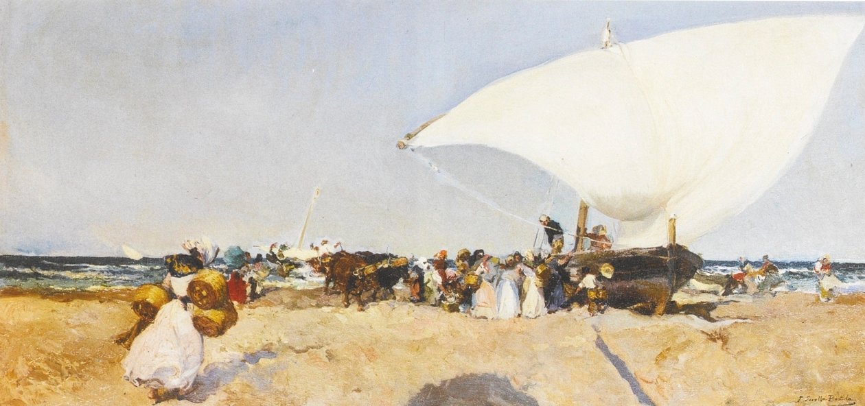 La llegada de la pesca de Joaquín Sorolla