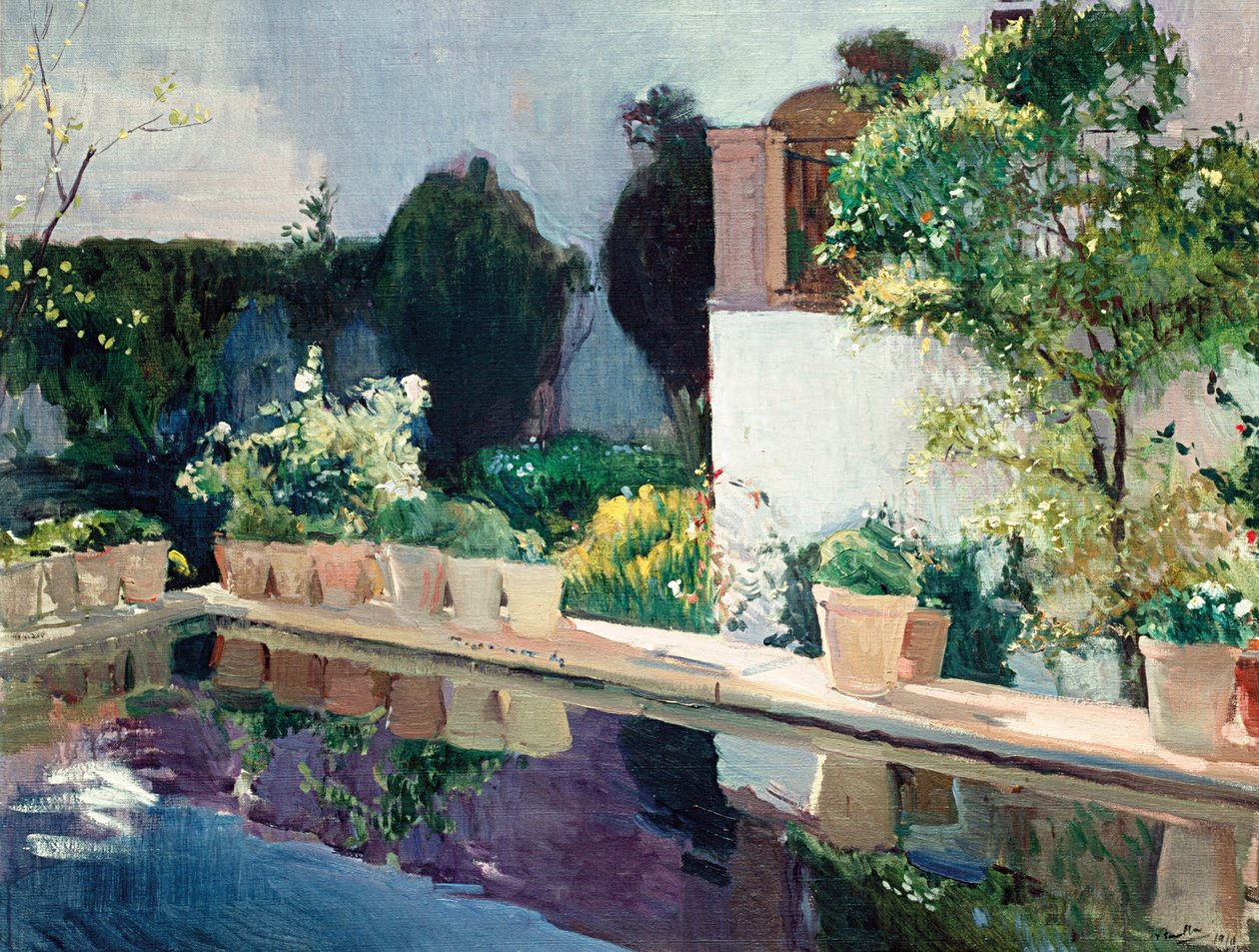 Palacio del estanque, Jardines Reales en Sevilla de Joaquín Sorolla