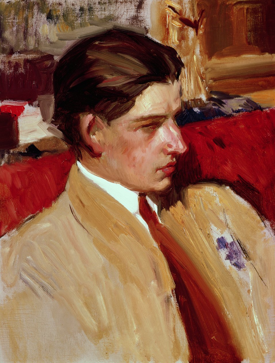 Autorretrato de perfil de Joaquín Sorolla