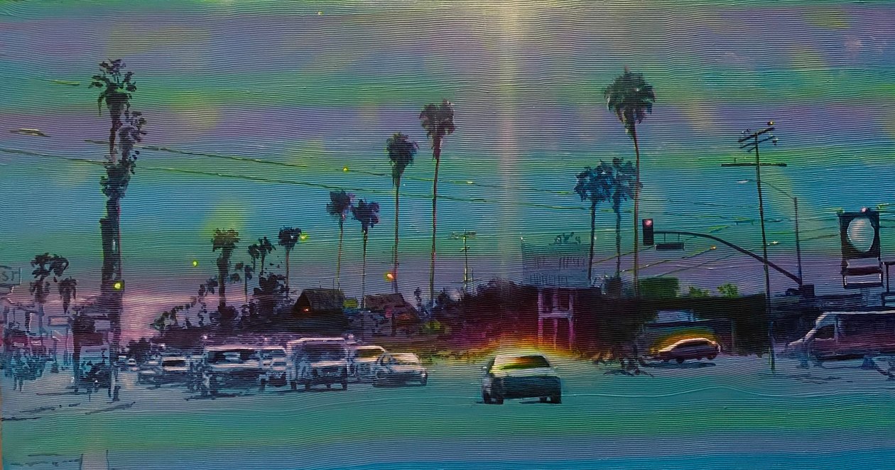 San Fernando Valley 7, c.2024 (acrílico sobre panel) de Joby Hickey