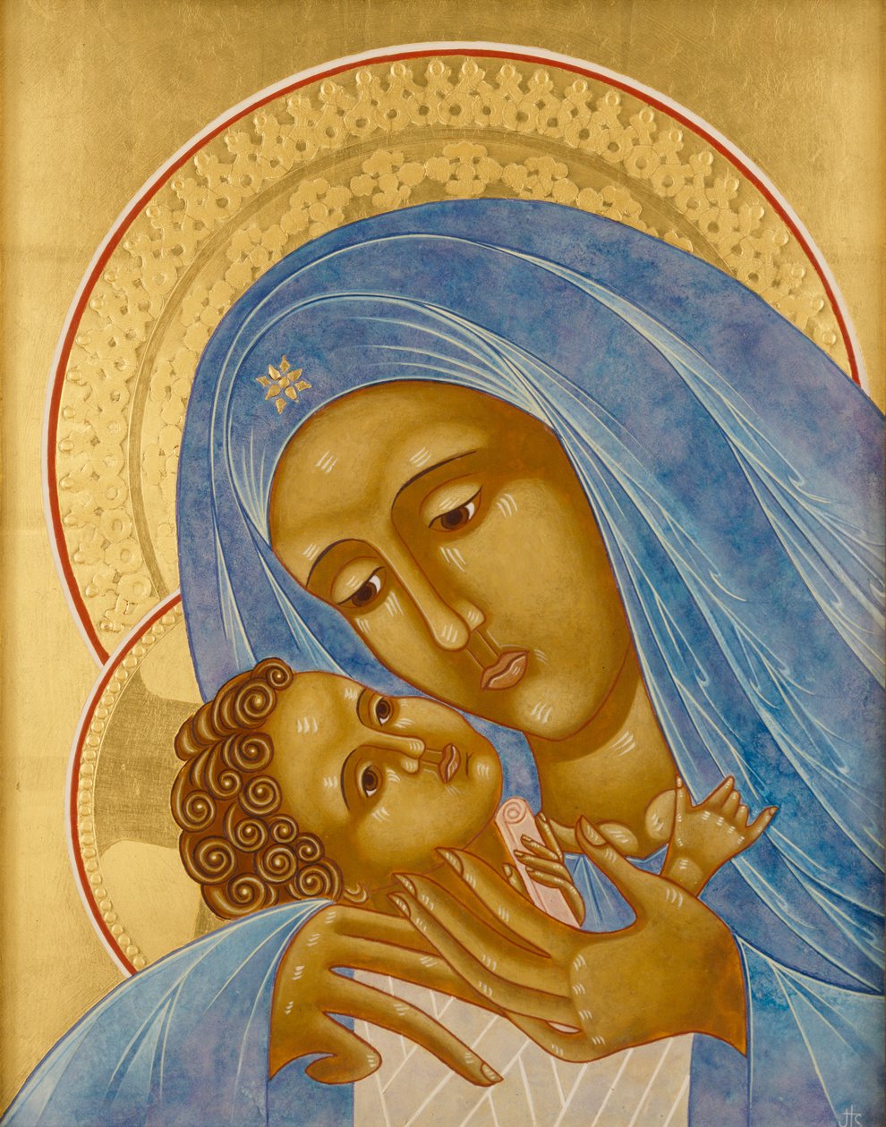 Madre de Dios Korsun, 2005 (temple al huevo y oro de 24 quilates sobre madera) de Jodi Simmons