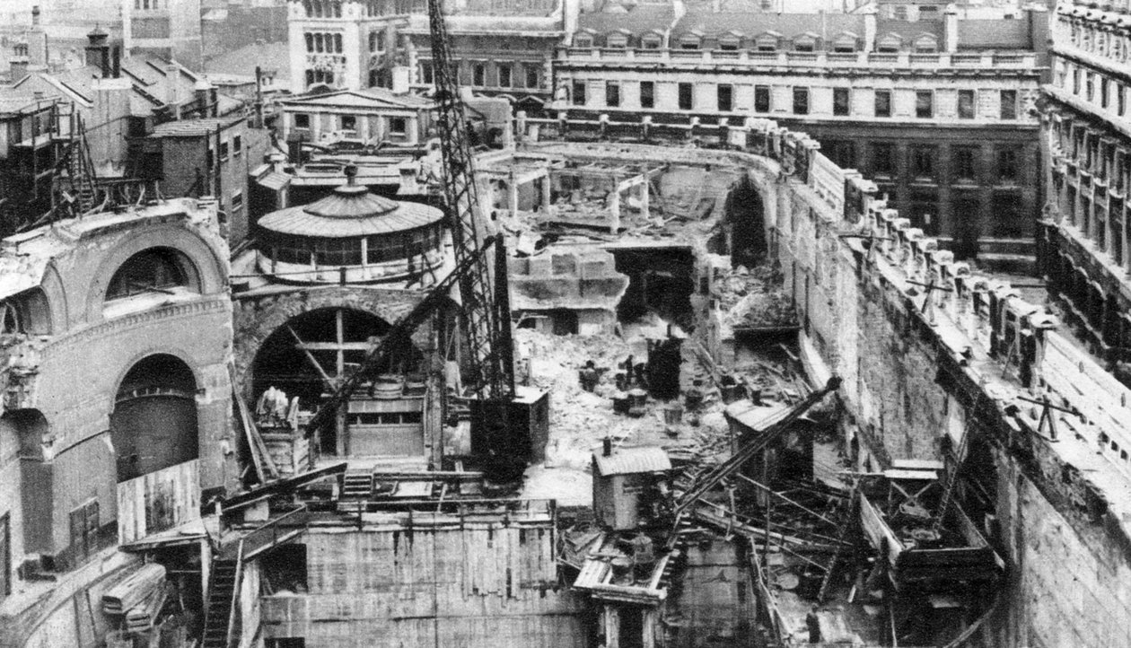Banco, visto desde el techo del Royal Exchange, Londres, 1926-1927 de Joel