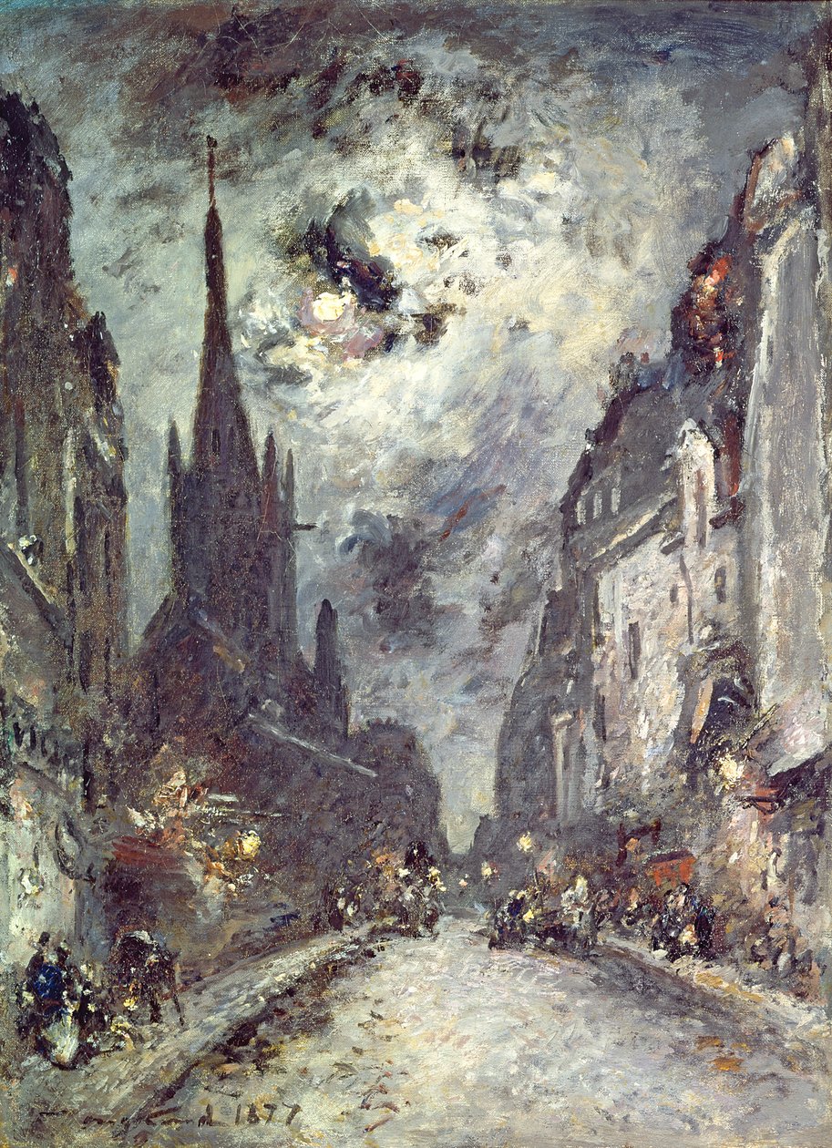 Rue Saint-Severin, 1877 de Johan Barthold Jongkind