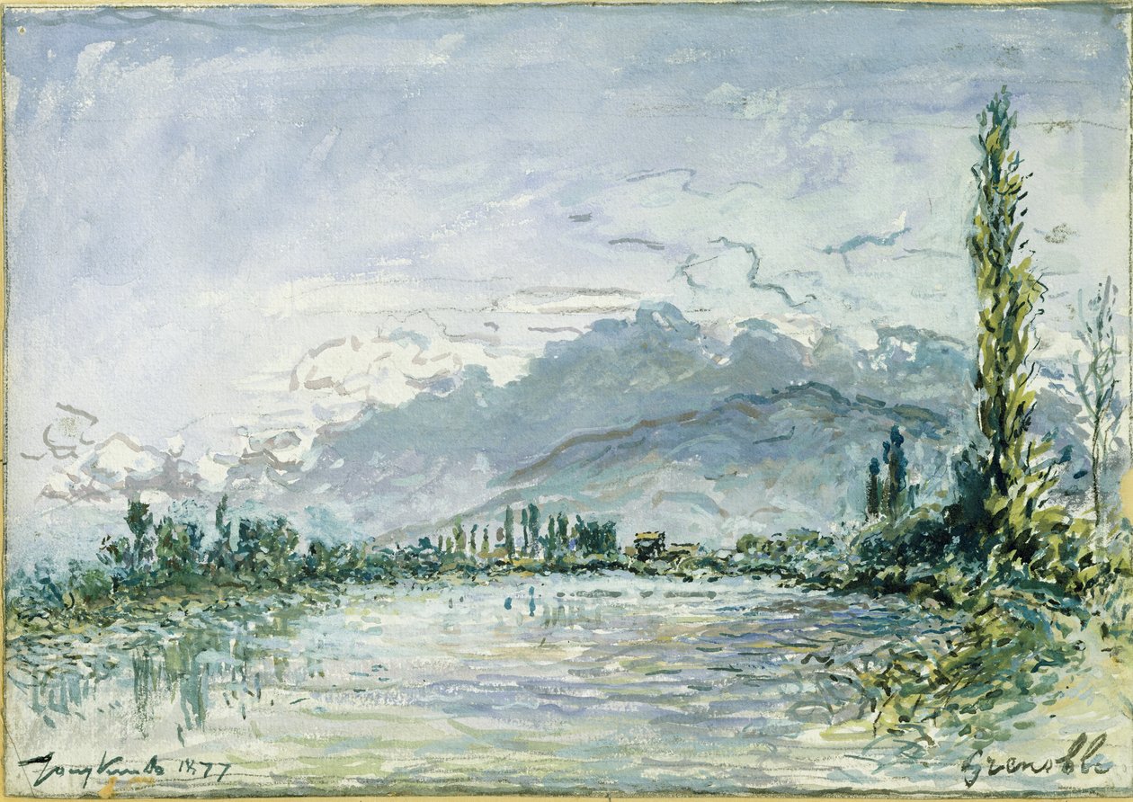 El río Isère en Grenoble, 1877 de Johan Barthold Jongkind