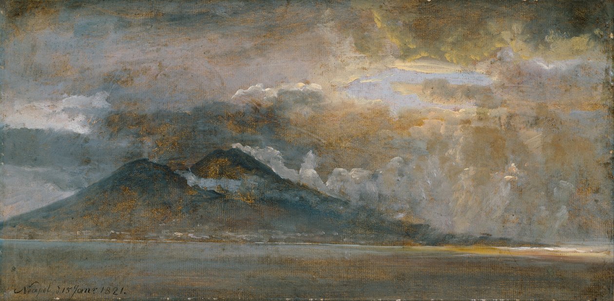 La Bahía de Nápoles con el Vesubio de Johan Christian Dahl