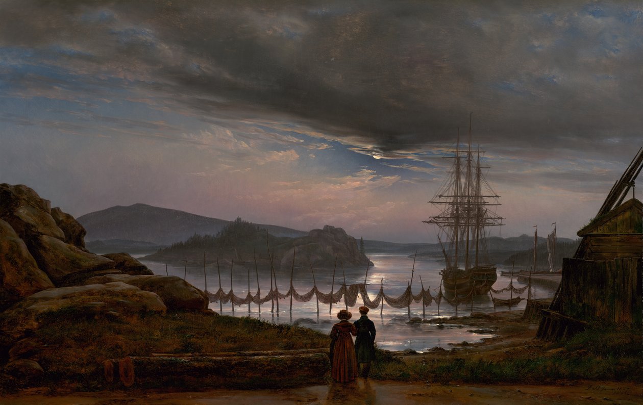 Vista desde Vaekero cerca de Christiania de Johan Christian Dahl