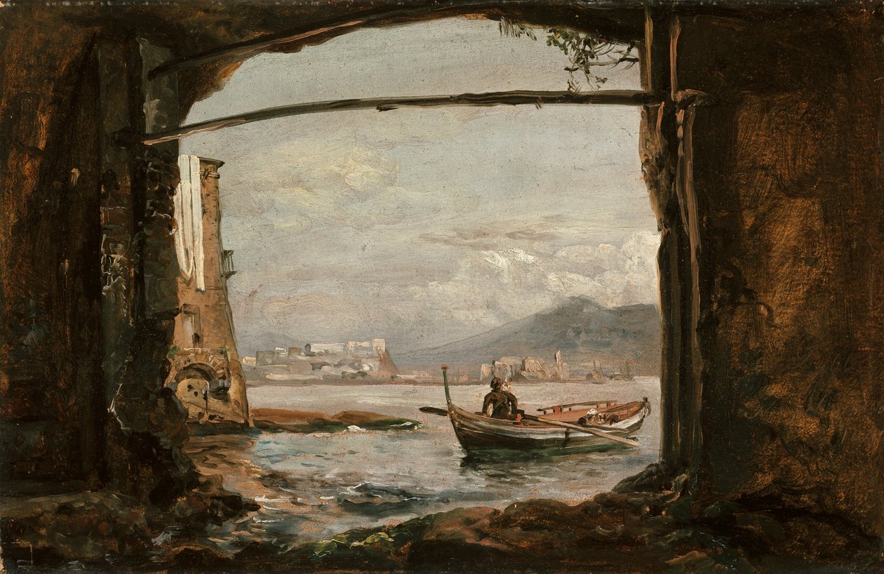 Vista desde una gruta cerca de Posillipo de Johan Christian Dahl