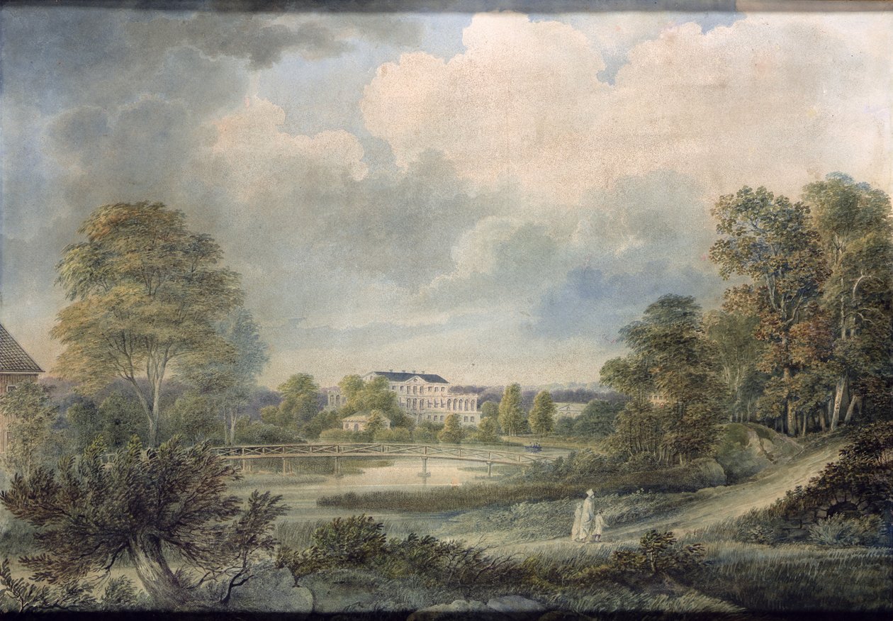 Vista del castillo de Safslaholm en Suecia de Johan Fredrik Julin
