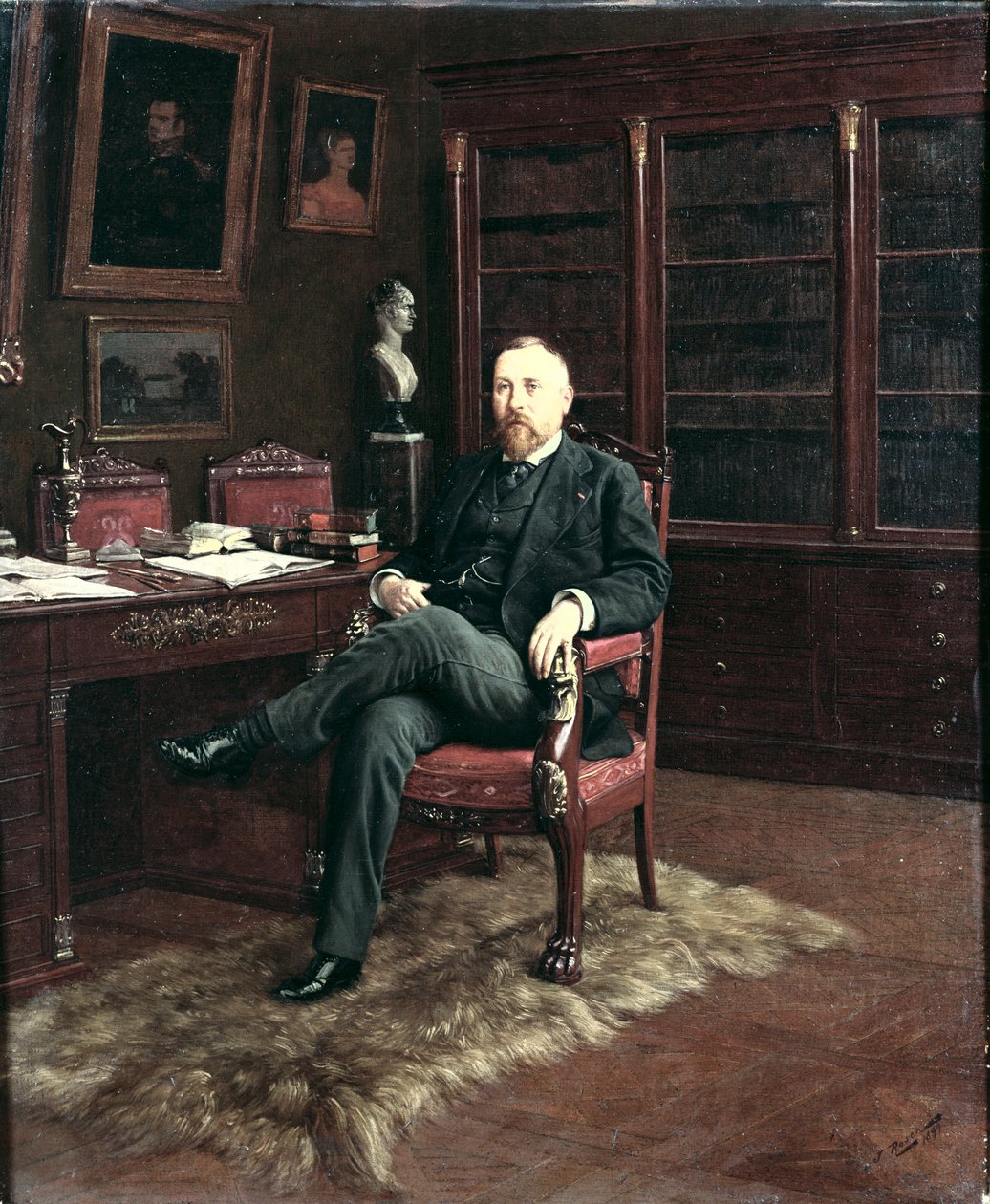Retrato de Paul Marmottan (1856-1932) en su estudio, 1899 de Georg Rosen