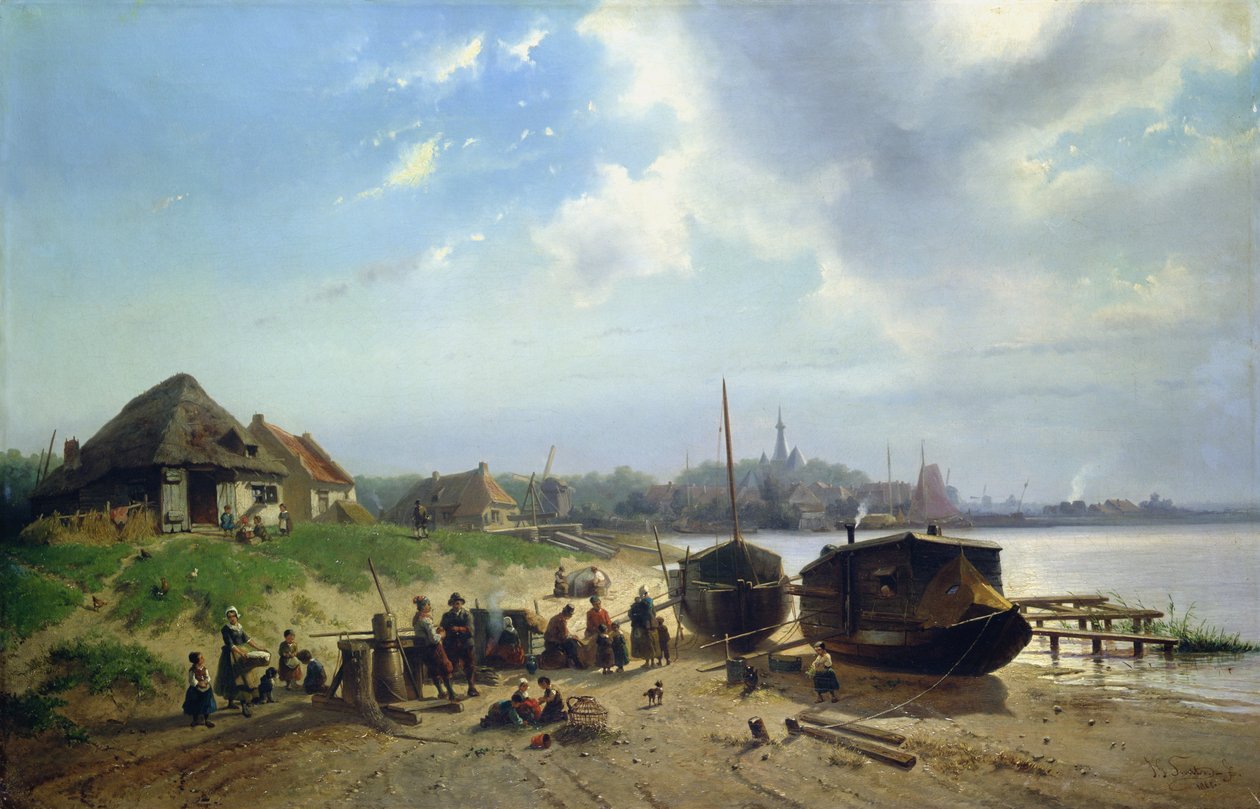 Vista de la costa holandesa de Johan Gerard Smits
