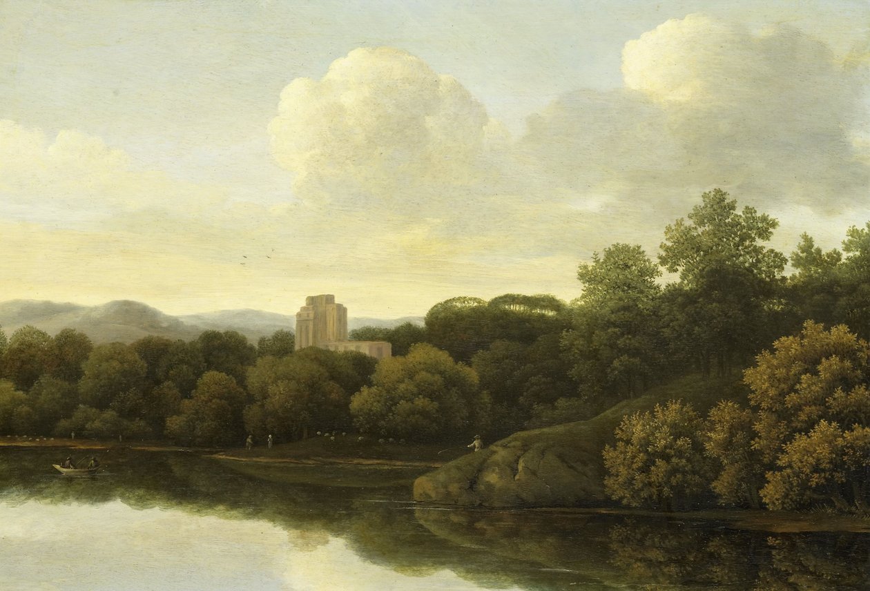 Paisaje boscoso con río de Johan (1620-1660) Lagoor