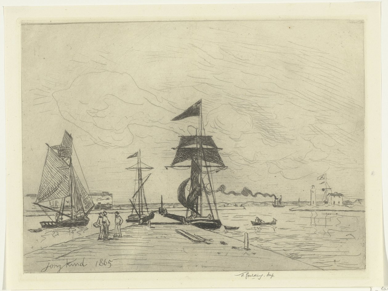 Embarcadero en Honfleur de Johan-Barthold Jongkind