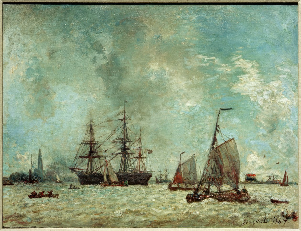 El puerto de Amberes de Johan Barthold Jongkind