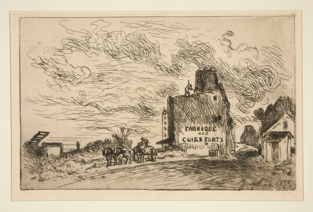 Demoliciones de Rue des Francs-Bourgeois Saint-Marcel (Demolición en Rue des Francs-Bourgeois Saint-Marcel) de Johan Barthold Jongkind