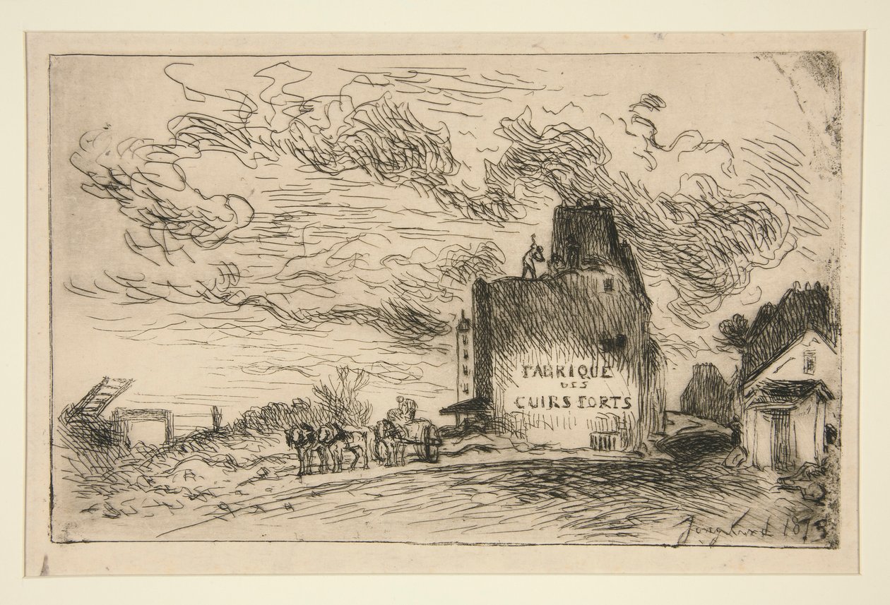 Demoliciones de Rue des Francs-Bourgeois Saint-Marcel (Demolición en Rue des Francs-Bourgeois Saint-Marcel) de Johan Barthold Jongkind