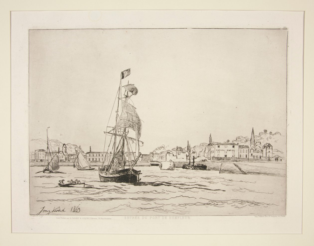 Entrada al Puerto de Honfleur de Johan Barthold Jongkind
