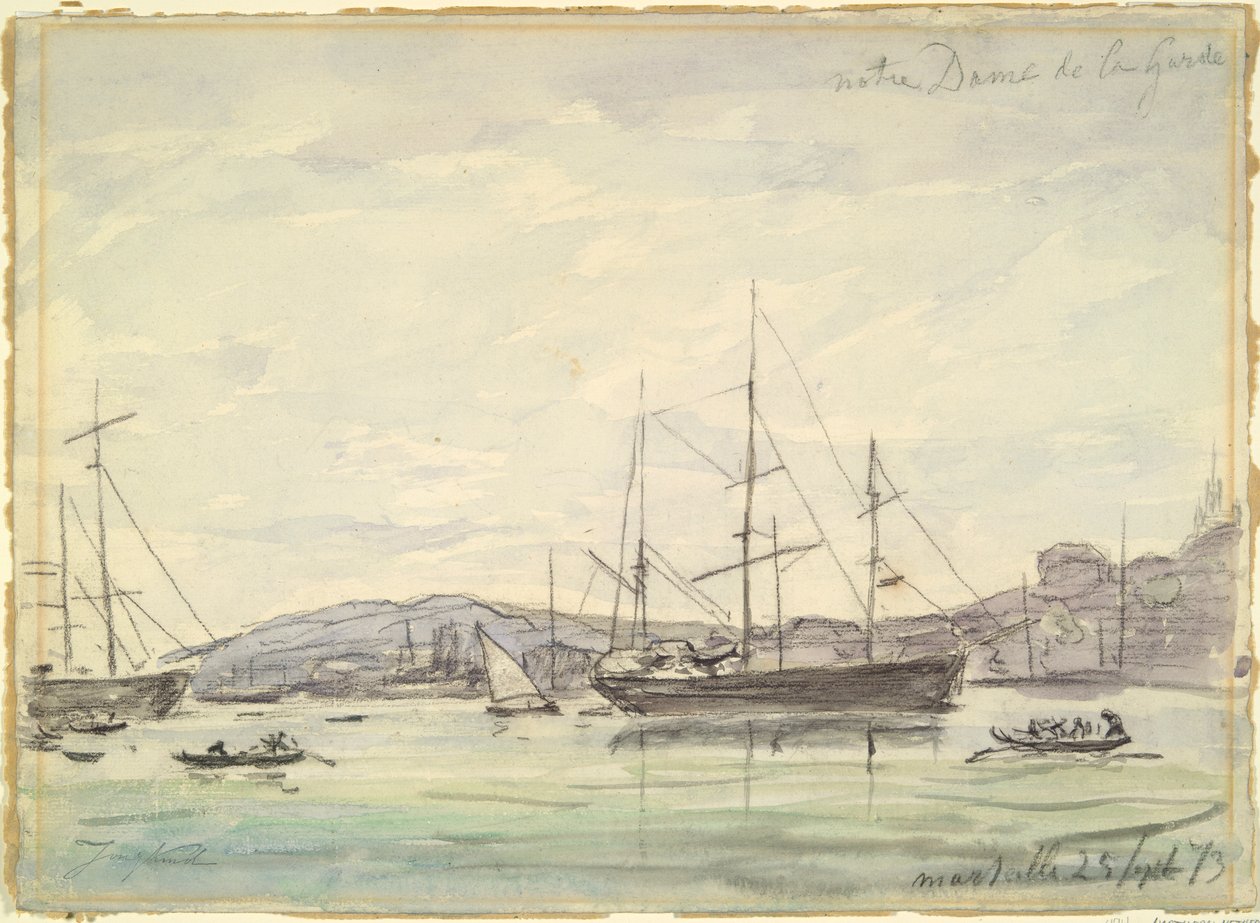 Escena del puerto, Marsella de Johan Barthold Jongkind