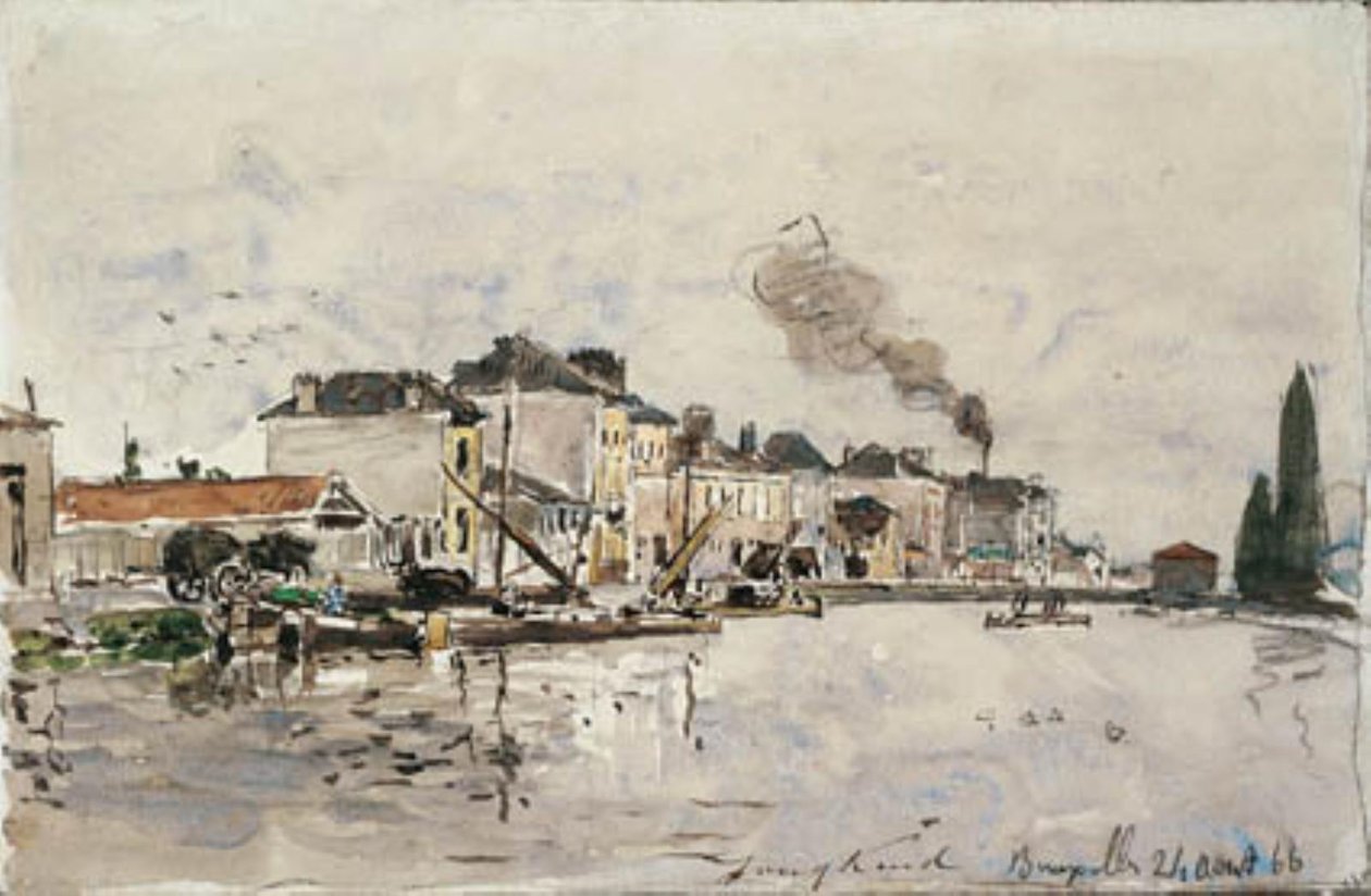 El canal en Bruselas de Johan Barthold Jongkind