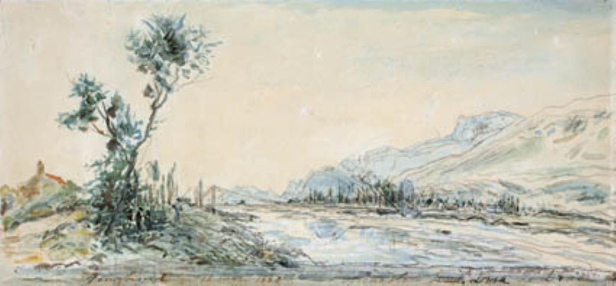 Paisaje junto al río Le Drac cerca de Grenoble de Johan Barthold Jongkind