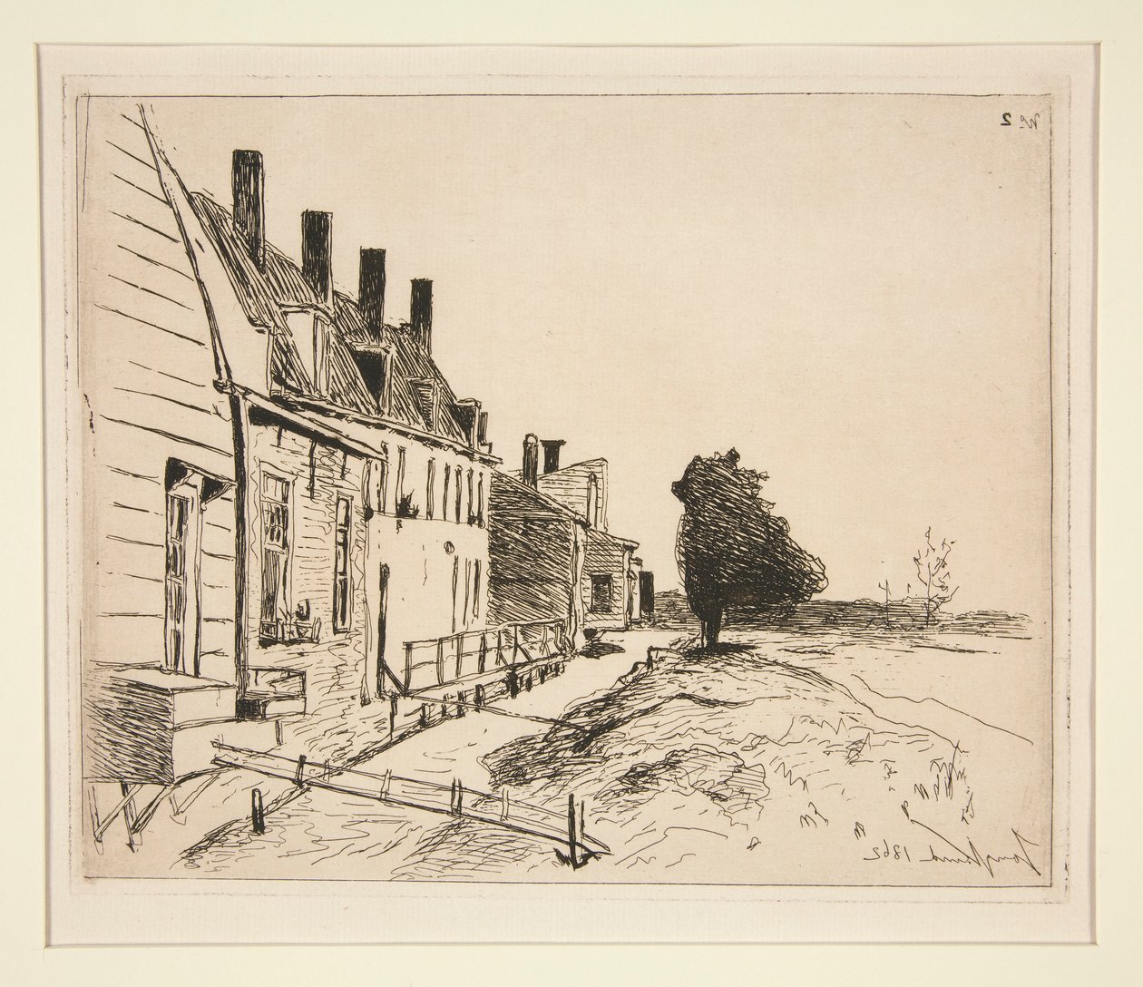 Casas Junto al Canal de Johan Barthold Jongkind