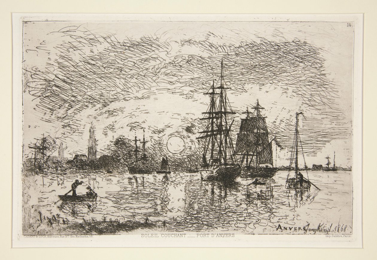 Atardecer - Puerto d de Johan Barthold Jongkind