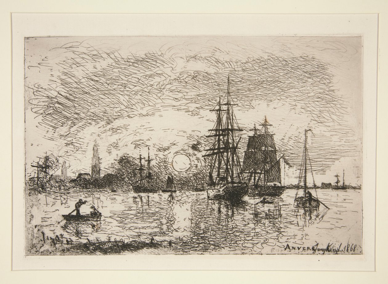 Atardecer - Puerto d de Johan Barthold Jongkind