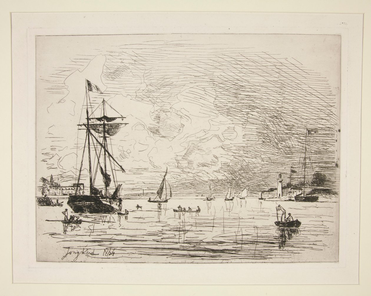 Salida del Puerto de Honfleur de Johan Barthold Jongkind