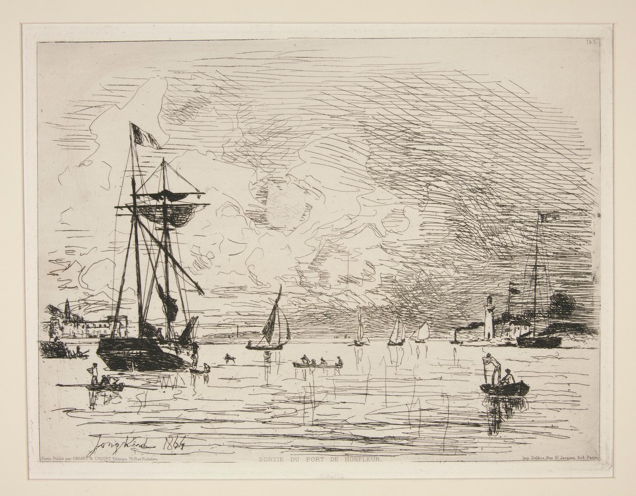 Salida del Puerto de Honfleur de Johan Barthold Jongkind
