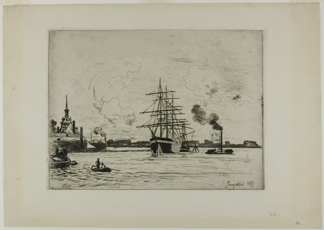 El viejo puerto de Róterdam de Johan Barthold Jongkind