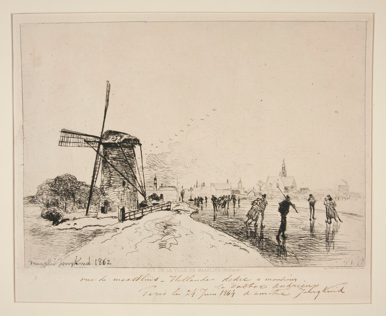 Vista de la Ciudad de Maaslins (Holanda) de Johan Barthold Jongkind
