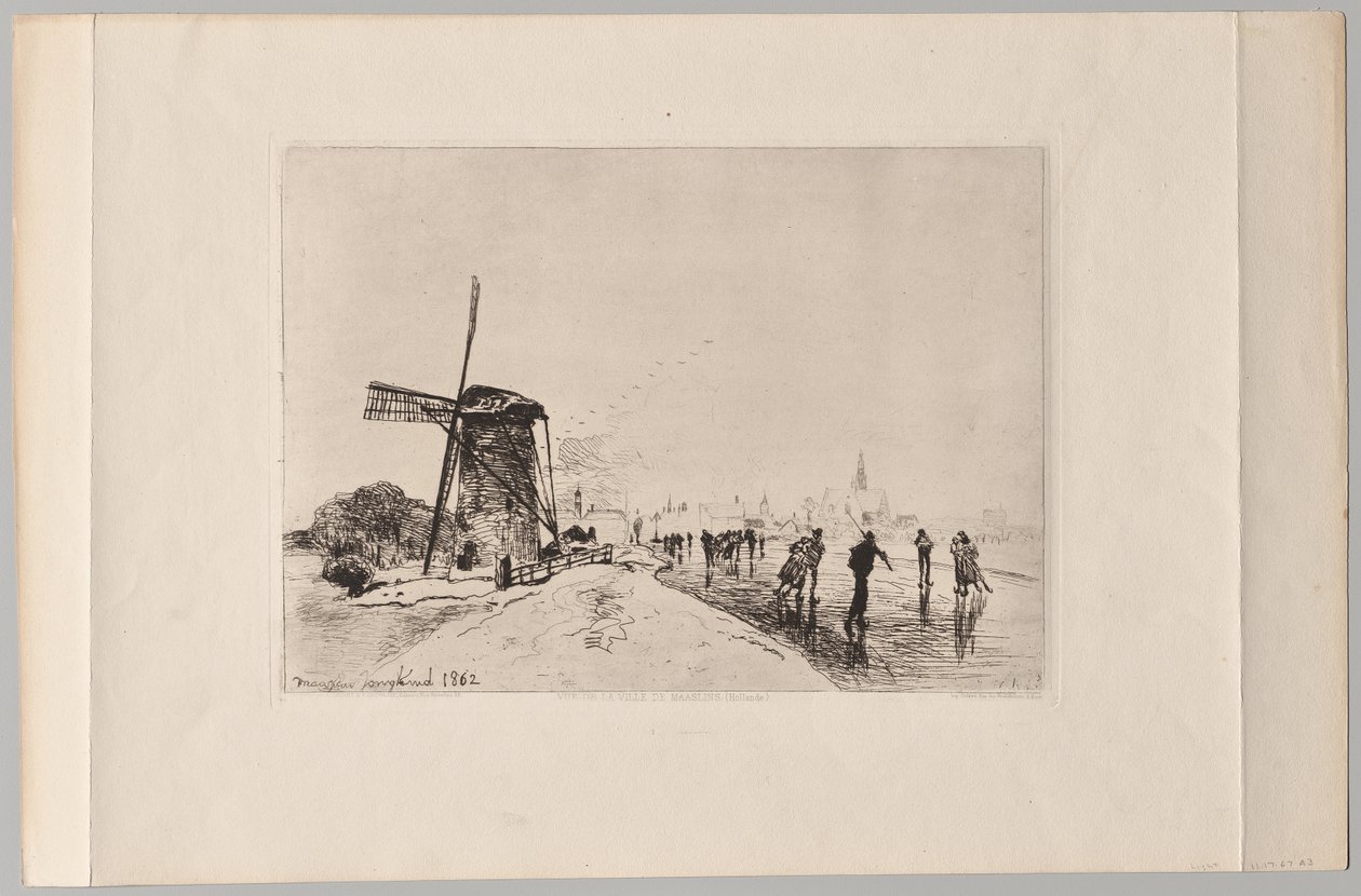 Vue de la Ville de Maaslins de Johan Barthold Jongkind