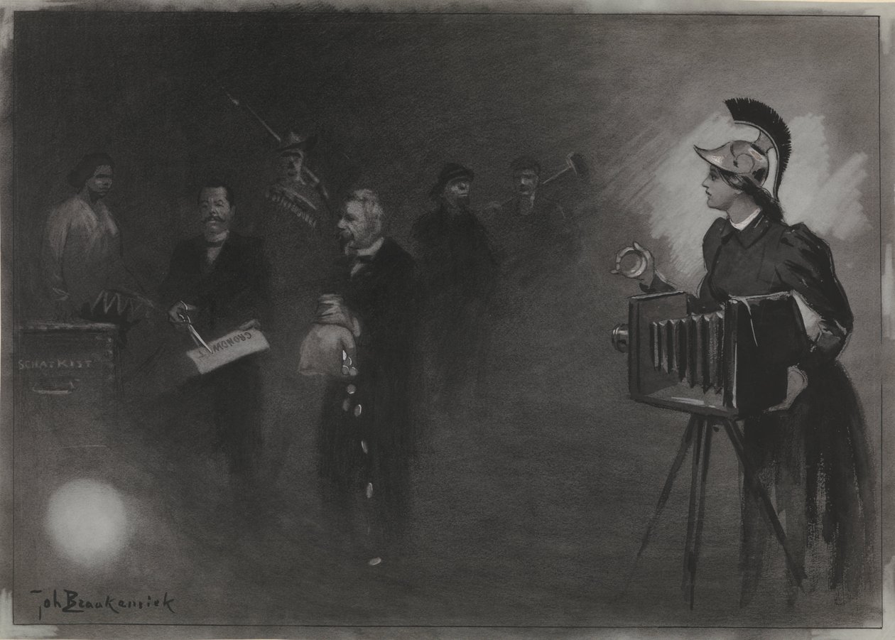 Diseño para la ilustración de De Amsterdammer: El discurso del trono, 24 de septiembre de 1905 de Johan Braakensiek