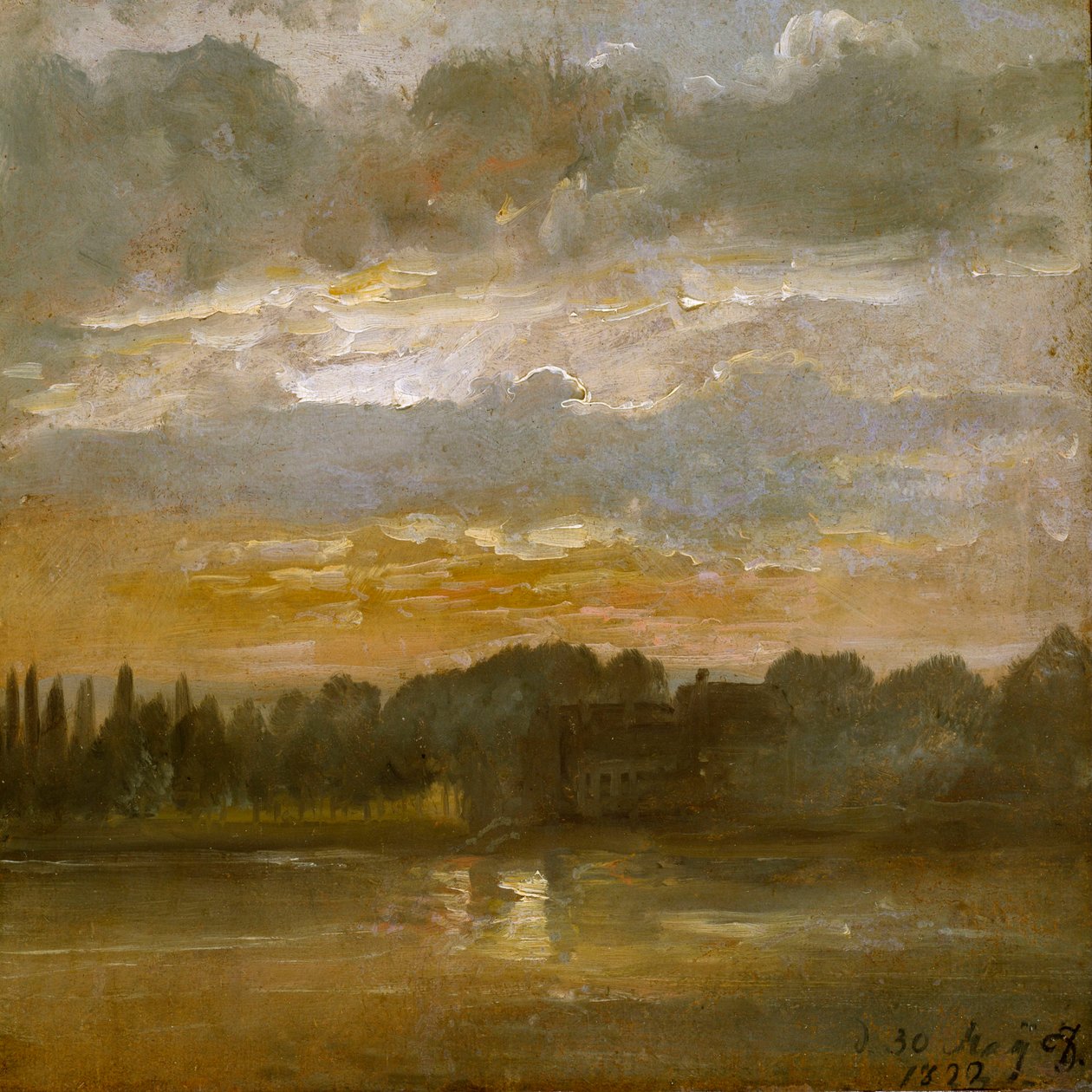 Atardecer en el Elba de Johan Christian Dahl