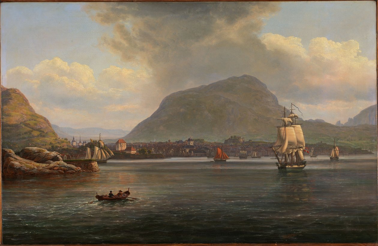 Bergen visto desde el acceso norte de Johan Christian Dahl