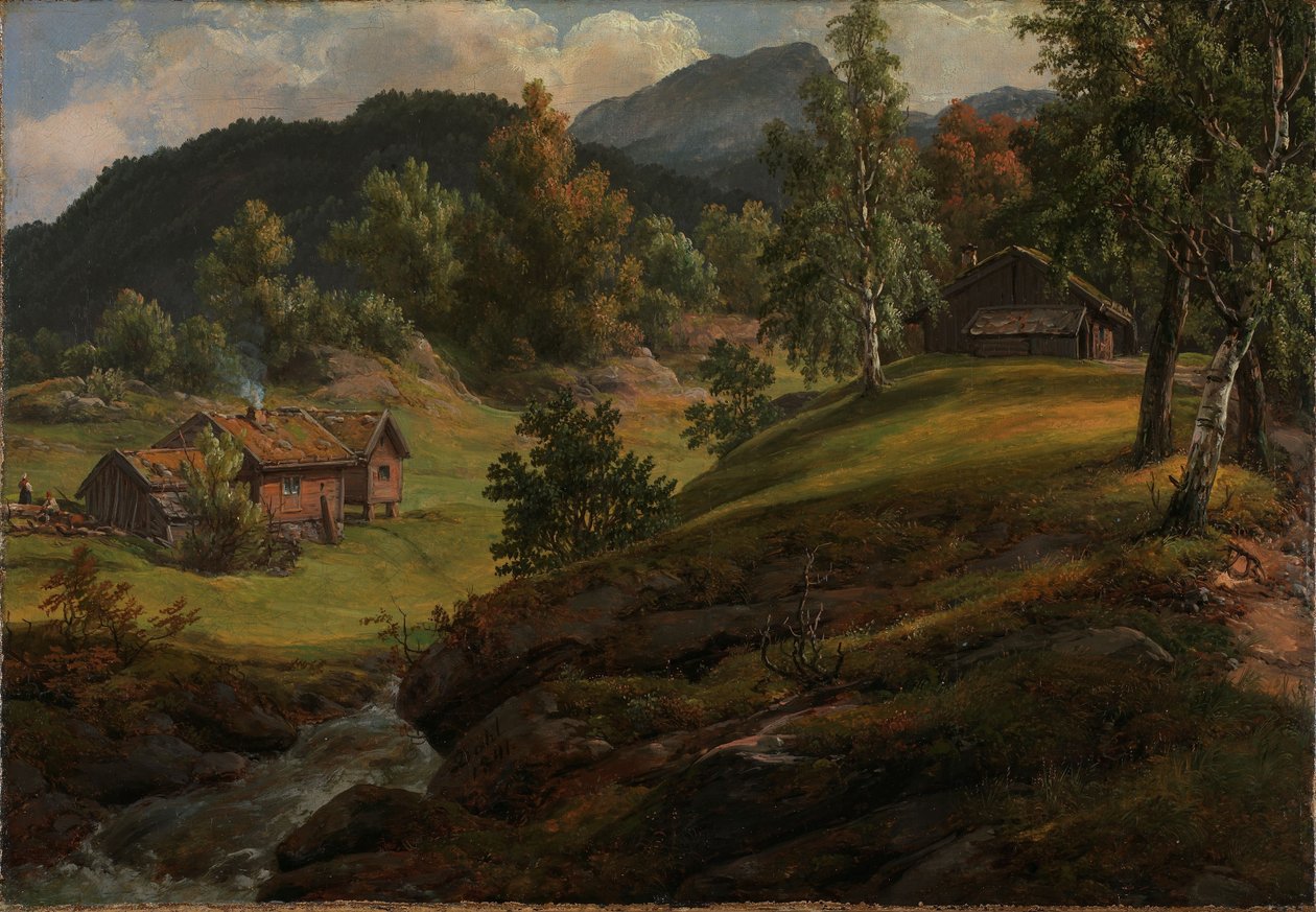 Granja en Lysekloster de Johan Christian Dahl