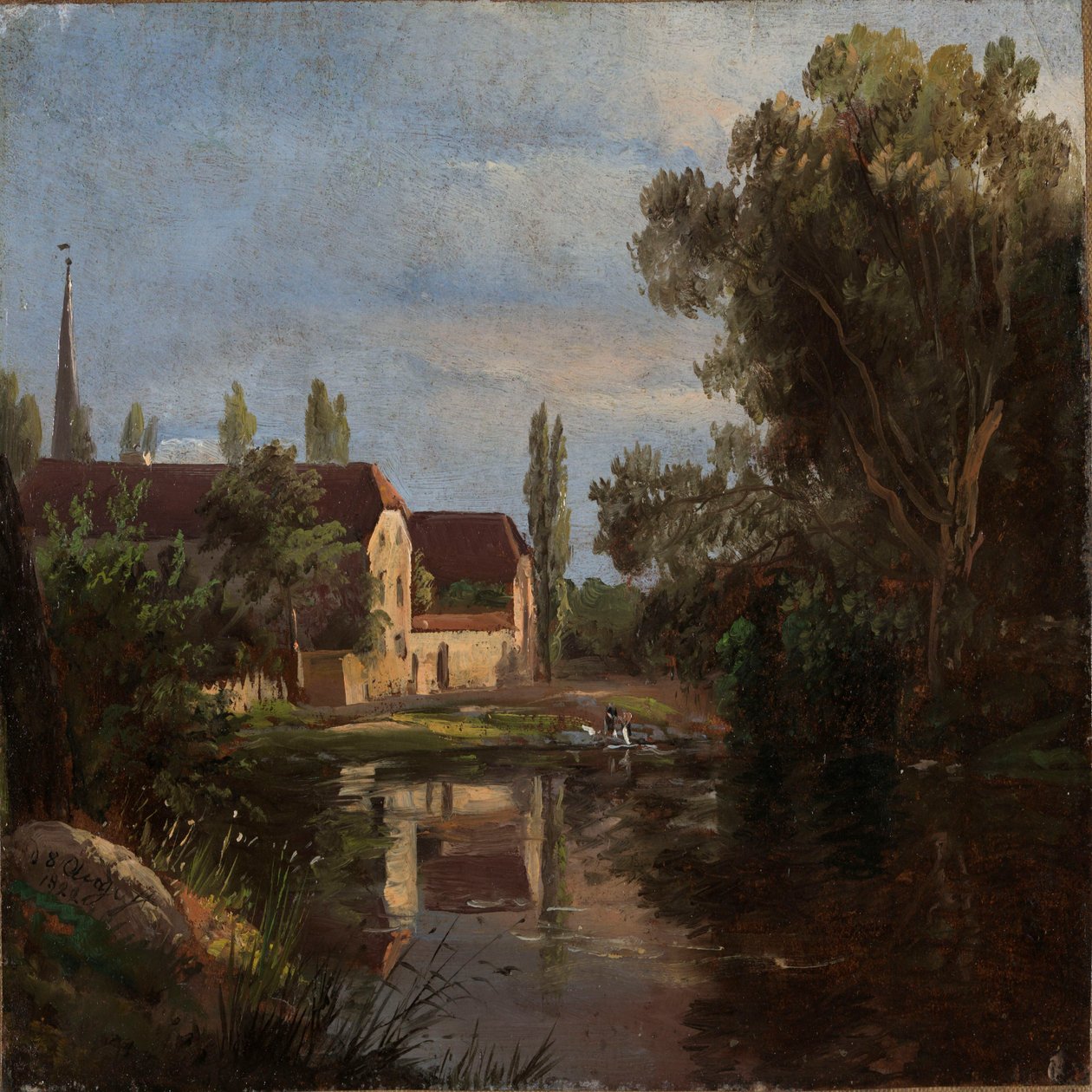 El pueblo de Plauen, a orillas del río Weisseritz de Johan Christian Dahl