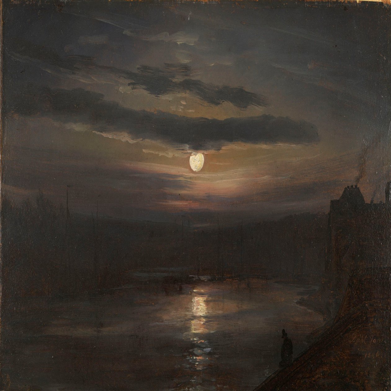 Luz de luna sobre el Elba de Johan Christian Dahl