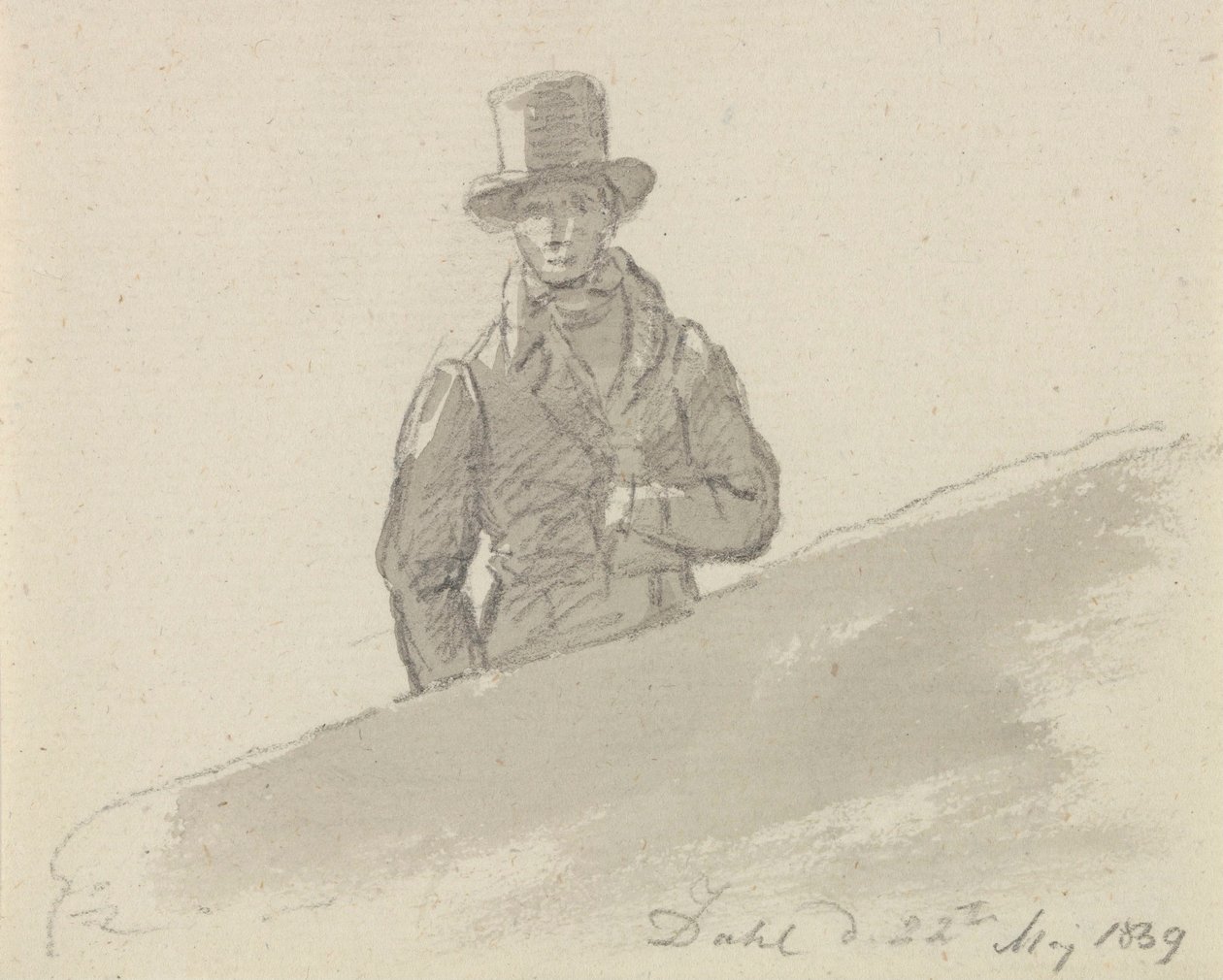 Figura masculina con sombrero de Johan Christian Dahl
