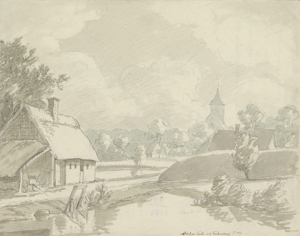 Iglesia de Nødebo cerca de Fredensborg de Johan Christian Dahl